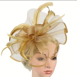 Elegant Gold Fascinator Hat
